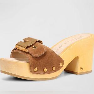 Veronica Beard x Dr. Scholl’s Hula Suede Buckle Mule Clogs